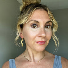 Load image into Gallery viewer, Chain Link CZ Gold Filled Earrings