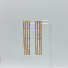 Load image into Gallery viewer, Sleek Sparkle Bar Earrings