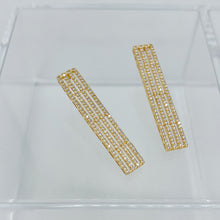 Load image into Gallery viewer, Sleek Sparkle Bar Earrings