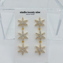 Load image into Gallery viewer, Sparkly Star Dangle Earrings