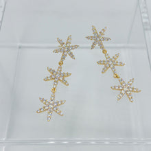Load image into Gallery viewer, Sparkly Star Dangle Earrings