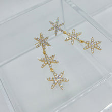 Load image into Gallery viewer, Sparkly Star Dangle Earrings
