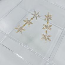 Load image into Gallery viewer, Sparkly Star Dangle Earrings