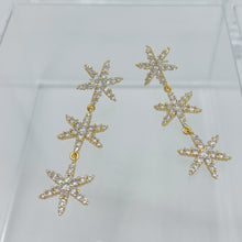 Load image into Gallery viewer, Sparkly Star Dangle Earrings
