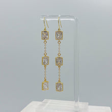 Load image into Gallery viewer, Crystal Clear Dangle Earrings