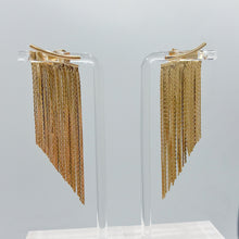 Load image into Gallery viewer, Gold Tassel Ear Jacket Earrings