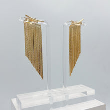 Load image into Gallery viewer, Gold Tassel Ear Jacket Earrings
