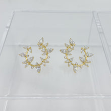 Load image into Gallery viewer, Curved Crystal Earrings