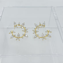 Load image into Gallery viewer, Curved Crystal Earrings