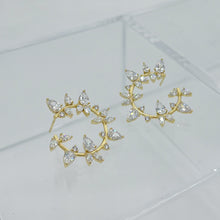 Load image into Gallery viewer, Curved Crystal Earrings
