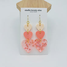 Load image into Gallery viewer, Perfect Peach Heart Earrings
