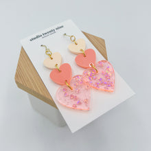 Load image into Gallery viewer, Perfect Peach Heart Earrings