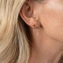 Load image into Gallery viewer, Ball and Chain Double Earring Set