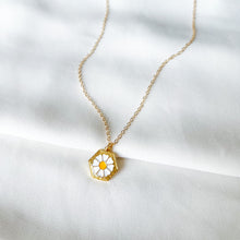 Load image into Gallery viewer, Daisy Hexagon Gold Filled Necklace