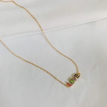 Load image into Gallery viewer, Loving in Color - Rainbow CZ Love Necklace