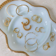 Load image into Gallery viewer, Feather Gold Filled Hoop Earrings