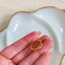 Load image into Gallery viewer, Greek Laurel Leaf Huggie Gold Filled Earrings