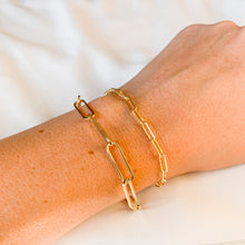 Load image into Gallery viewer, Medium Paperclip Gold Filled Bracelet