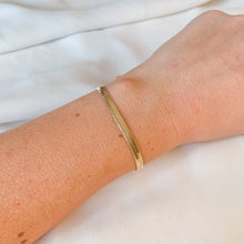 Load image into Gallery viewer, Herringbone Gold Filled Bracelet