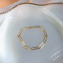 Load image into Gallery viewer, Medium Paperclip Gold Filled Bracelet