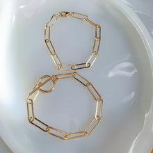 Load image into Gallery viewer, Medium Paperclip Gold Filled Bracelet