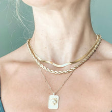 Load image into Gallery viewer, Herringbone Gold Filled Necklace