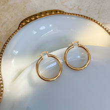 Load image into Gallery viewer, Gold Filled Thin Tube Hoop Earrings
