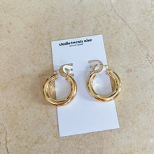 Load image into Gallery viewer, Gold Filled Thick Tube Hoop Earrings
