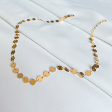 Load image into Gallery viewer, Gold Filled Sequin Disc Chain Necklace
