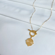 Load image into Gallery viewer, Aztec Gold Coin Toggle Necklace
