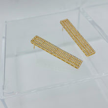 Load image into Gallery viewer, Sleek Sparkle Bar Earrings
