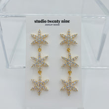 Load image into Gallery viewer, Sparkly Star Dangle Earrings
