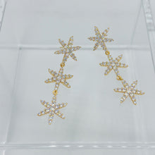 Load image into Gallery viewer, Sparkly Star Dangle Earrings
