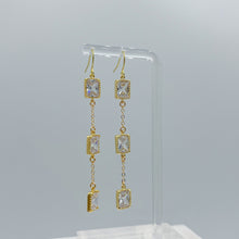 Load image into Gallery viewer, Crystal Clear Dangle Earrings
