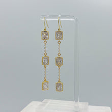 Load image into Gallery viewer, Crystal Clear Dangle Earrings
