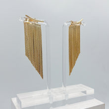 Load image into Gallery viewer, Gold Tassel Ear Jacket Earrings

