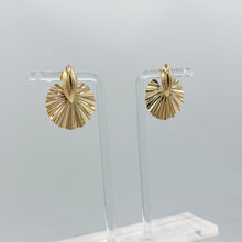 Load image into Gallery viewer, Art Deco Gold Fan Earrings
