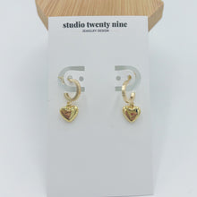 Load image into Gallery viewer, Heart Charm Earrings
