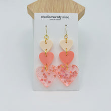 Load image into Gallery viewer, Perfect Peach Heart Earrings
