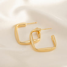 Load image into Gallery viewer, Perfect Square Gold Hoop Earrings
