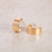 Load image into Gallery viewer, Mini Dome Gold Hoop Earrings
