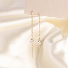 Load image into Gallery viewer, Threader Cubic Zirconia Earrings
