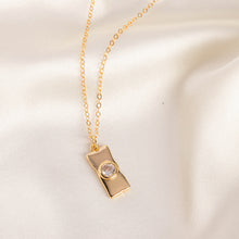 Load image into Gallery viewer, Minimalist Rectangle Cubic Zirconia Necklace
