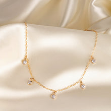 Load image into Gallery viewer, Dainty CZ Charm Necklace
