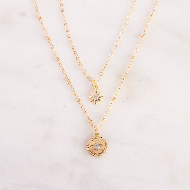 North Star Dainty Layer Necklace Set