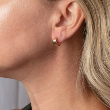 Load image into Gallery viewer, Mini Dome Gold Hoop Earrings
