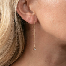 Load image into Gallery viewer, Threader Cubic Zirconia Earrings
