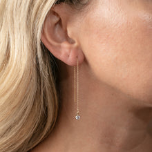 Load image into Gallery viewer, Threader Cubic Zirconia Earrings
