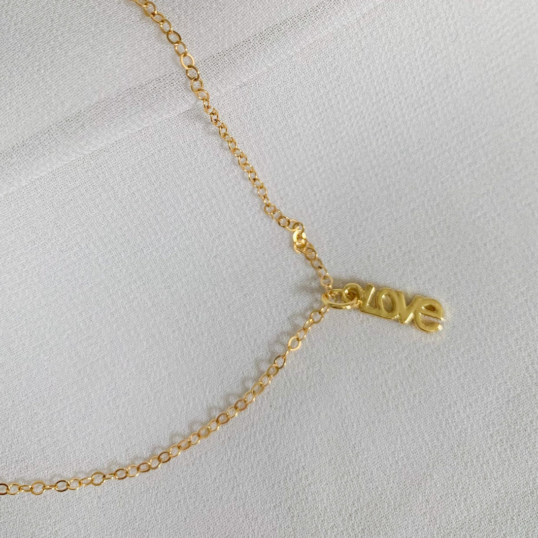 Love Word Bar Necklace