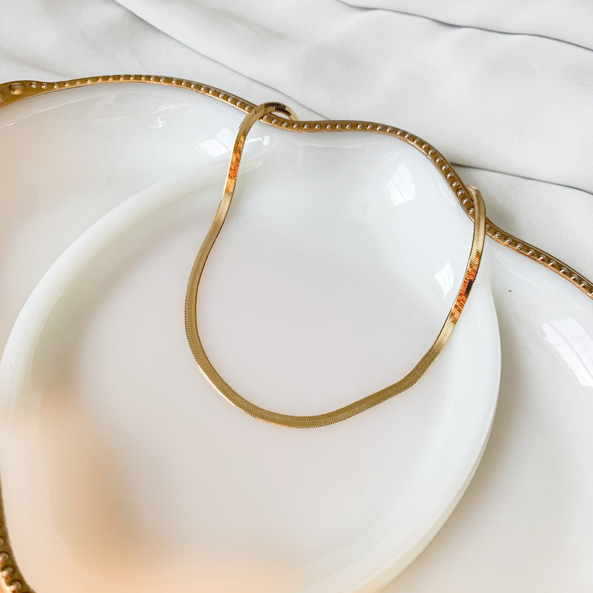 Silver & Rose Gold Plated Herringbone Necklace - Fallers - Fallers.com -  Fallers Irish Jewelry
